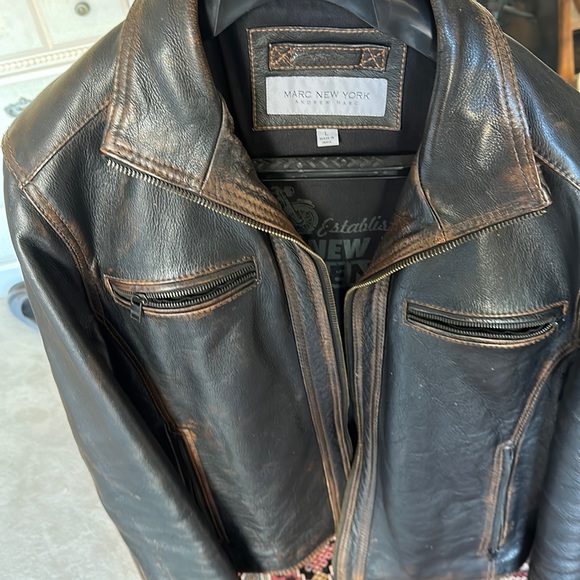 Mark New York heavy thick leather jacket - Picture 1 of 3